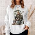 Retro Trump Hunting Deer Drinking Beer Hunting On Back Sweatshirt Gifts for Her