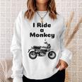 I Ride A Monkey オートバイ ミニバイクシャツ スウェットシャツ 彼女への贈り物