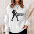 Rock 'N' Roll Never Dies ギタープレーヤー スウェットシャツ 彼女への贈り物