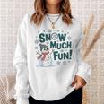 Snow Much Fun 冬 雪だるま おもしろい クリスマス キッズ レディース メンズ スウェットシャツ 彼女への贈り物