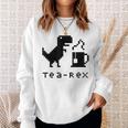 Tea Rex Pixel 8ビットゲーム恐竜 スウェットシャツ 彼女への贈り物