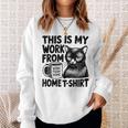 This Is My Work From Homearcastic Cat Remote Worker スウェットシャツ 彼女への贈り物