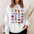 Todas Banderas Latinoamericanas Países Banderas Latinoamerica Camisa de entrenamiento Regalos para ella