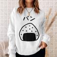 【パン】おにぎり、ご飯、白米、面白い、かわいい、受けターゲット、笑う、面白い スウェットシャツ 彼女への贈り物