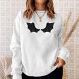 かわいいハロウィンブラックコウモリの羽 スウェットシャツ 彼女への贈り物