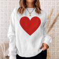 かわいい赤ミニマリスト ハート スウェットシャツ 彼女への贈り物