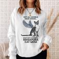 すべての天使に翼があるわけではない-マザーシンガプーラキャットママ スウェットシャツ 彼女への贈り物