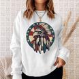 アメリカンイーグル チーフ インディアン ヘッドドレス ネイティブイーグル 長袖tシャツ スウェットシャツ 彼女への贈り物