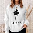 アロハ ハワイ ハワイアン ヤシの木 スウェットシャツ 彼女への贈り物