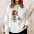 イングリッシュセッター 犬 モチーフ ペット アートワーク イングリッシュセッター スウェットシャツ 彼女への贈り物