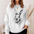 ウッドランド バニー コテージコア 花 春 素朴なイースター スウェットシャツ 彼女への贈り物