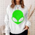エイリアンヘッド グリーンフェイス ファニービリーブ Ufo ヒューマンコスチューム Edm 長袖tシャツ スウェットシャツ 彼女への贈り物