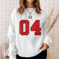 カレッジ 04 ナンバー スタイル ヴィンテージ イタリア国旗 スウェットシャツ 彼女への贈り物