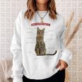 キジトラねこ、うずら 猫 キジトラ猫 鶉 かわいい Cat （ホワイト） スウェットシャツ 彼女への贈り物