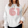 クールレトロライティングジャージ、背番号61 1961 スウェットシャツ 彼女への贈り物