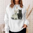 スコティッシュテリア犬の所有者ペット所有者アートデザイン スウェットシャツ 彼女への贈り物