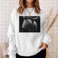 セクシー ブラック ホワイト 写真 美しいお尻 Tバック 長袖tシャツ スウェットシャツ 彼女への贈り物
