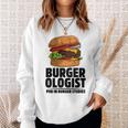 ハンバーガー研究 ハンバーガー 長袖tシャツ スウェットシャツ 彼女への贈り物