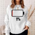 バッテリー1 1残り バッテリー切れtシャツバッテリー低 スウェットシャツ 彼女への贈り物