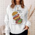 バーガー 解剖 成分 チーズバーガー ハンバーガー パテ スウェットシャツ 彼女への贈り物