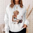 ピンナップガール ピアノ ピアニスト ヴィンテージ 長袖tシャツ スウェットシャツ 彼女への贈り物