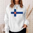 フィンランドtシャツ、フィンランド国旗、フィンランドの地図 メンズレディースキッズ スウェットシャツ 彼女への贈り物