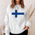 フィンランド国旗 ノルディック クロス スウェットシャツ 彼女への贈り物