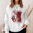 ブラッドシャツ ブラッディスプラッター ハロウィン 血 ステンド グラフィック スウェットシャツ 彼女への贈り物