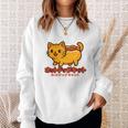 ホットドッグ 猫 かわいい 和 面白い 食べ物 動物 長袖tシャツ スウェットシャツ 彼女への贈り物