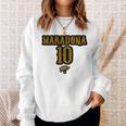 マラドーナ 10 長袖tシャツ スウェットシャツ 彼女への贈り物