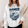 ラーメンは人生、マンガアニメオタクジャパンかわいいラーメン スウェットシャツ 彼女への贈り物