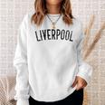 リバプール イギリス ヴィンテージ ブラック テキスト アパレル スウェットシャツ 彼女への贈り物