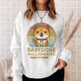 ヴィンテージ 面白い Baby Doge Millionaire Miner Baby Doge 長袖tシャツ スウェットシャツ 彼女への贈り物