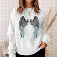 天使の羽 バックプリント スウェットシャツ 彼女への贈り物