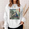 日本 浮世絵 出羽国 山形 山形城 ５７万石 最上義光 源氏 蔵王 力石 バックプリント スウェットシャツ 彼女への贈り物