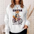 柴犬 いぬ イラスト 柴犬好き 犬好き 自転車 かわいい おもしろ レトロ Ride For Life's Joy 長袖tシャツ スウェットシャツ 彼女への贈り物