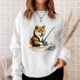 柴犬 犬 イヌ 面白いtシャツ 釣り 釣りバカ 釣り人 メンズ おもしろ 面白い 服 海釣り 川釣り 文字tシャツ 長袖tシャツ スウェットシャツ 彼女への贈り物