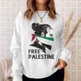 無料パレスチナ国旗 ガザの終わり占領 パレスチナ語 スウェットシャツ 彼女への贈り物