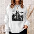 犬がドラムを叩く 長袖tシャツ スウェットシャツ 彼女への贈り物