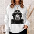 猿の恋人 アート 図面 動物 抽象 グラフィック 猿 スウェットシャツ 彼女への贈り物