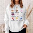 異なるタイプのヒトデの品種コレクション、かわいいヒトデ Lo スウェットシャツ 彼女への贈り物