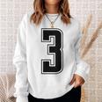背番号 3 チーム短大スポーツ背番号付きユニフォーム スウェットシャツ 彼女への贈り物
