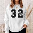 背番号 32 チーム短大スポーツ背番号付きユニフォーム スウェットシャツ 彼女への贈り物