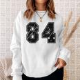 背番号 84 チーム短大スポーツ背番号付きユニフォーム スウェットシャツ 彼女への贈り物