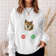 面白いtシャツ 柴犬 着信 イヌ わんこ メンズ 犬好き グッズ かわいい おもしろ 面白い 服 ネタ 長袖tシャツ スウェットシャツ 彼女への贈り物