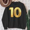 10周年記念 10Th 結婚10周年記念 スウェットシャツ 年配の女性への贈り物
