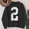 2番の大学スポーツスタイル。ホワイト。 スウェットシャツ 年配の女性への贈り物