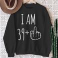 I Am 39 Plus 1 中指 40歳の誕生日 スウェットシャツ 年配の女性への贈り物