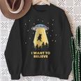 Area 51 Ufoハンターtシャツ エイリアン誘拐 I Want To Believe スウェットシャツ 年配の女性への贈り物