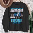 Awesome Trucker セミトラックドライバー ビッグリグ トラッカー スウェットシャツ 年配の女性への贈り物